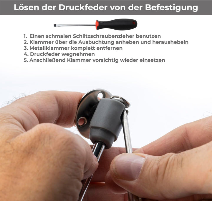 Gasfeder 4 Stück mechanische Gasdruckfeder 80N Gasdruckdämpfer Klappenbeschlag Kompressionsfeder Sch