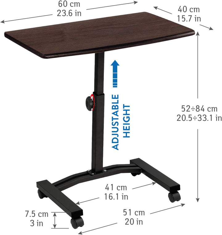 Tatkraft Salute Laptoptisch auf Rollen, Notebook Tisch höhenverstellbar, Schön Guter Qualität Beiste