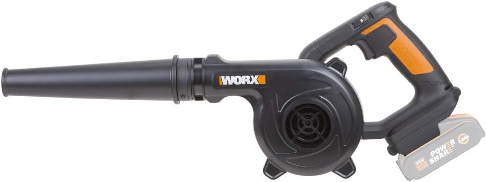 WORX WX094.9 Akku Werkstatt-Gebläse - 20V Max Laubbläser - 20V Powershare-Akkus kompatibel - ohne Ak
