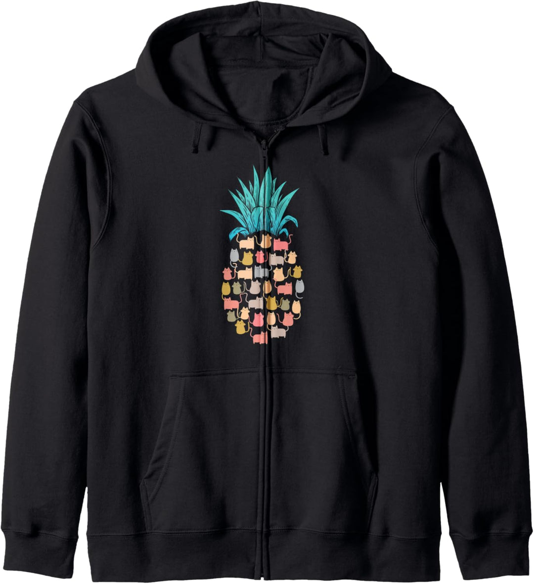 Sommer Hawaii Ananas Katze Kawaii Neko Aloha Hawaiian Kapuzenjacke