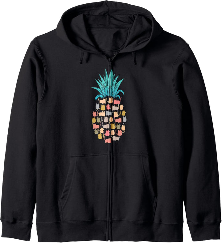Sommer Hawaii Ananas Katze Kawaii Neko Aloha Hawaiian Kapuzenjacke