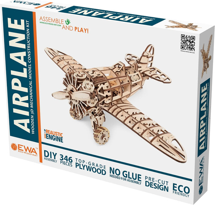 3D Puzzle Holz Flugzeug – DIY-3D Modellbausatz Erwachsene &amp; Jugendliche ab 14 Jahren – Holz Flugzeug