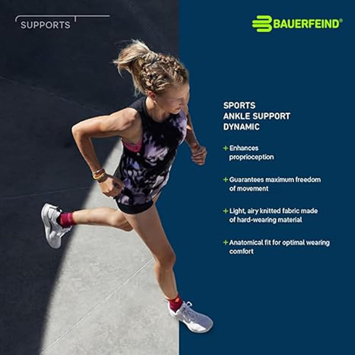 Bauerfeind Fussbandage fürs Sprunggelenk „Ankle Support Dynamic“, Unisex, 1 Fussgelenkbandage für Sp