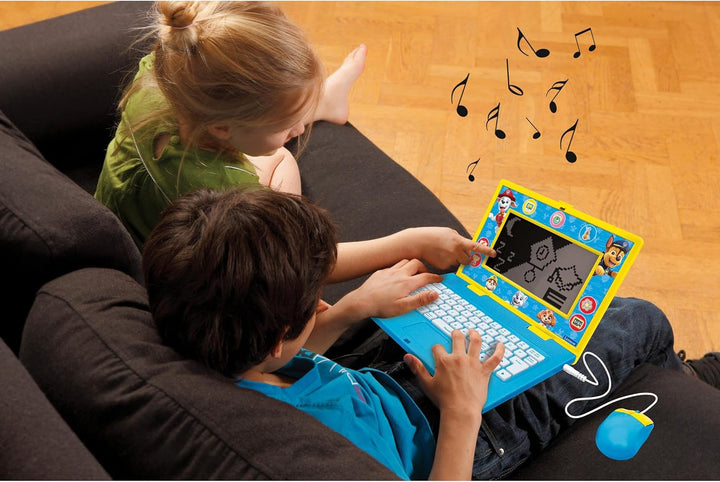 Lexibook, Paw Patrol, Zweisprachiger und pädagogischer Laptop Deutsch/Englisch, Spielzeug für Kinder
