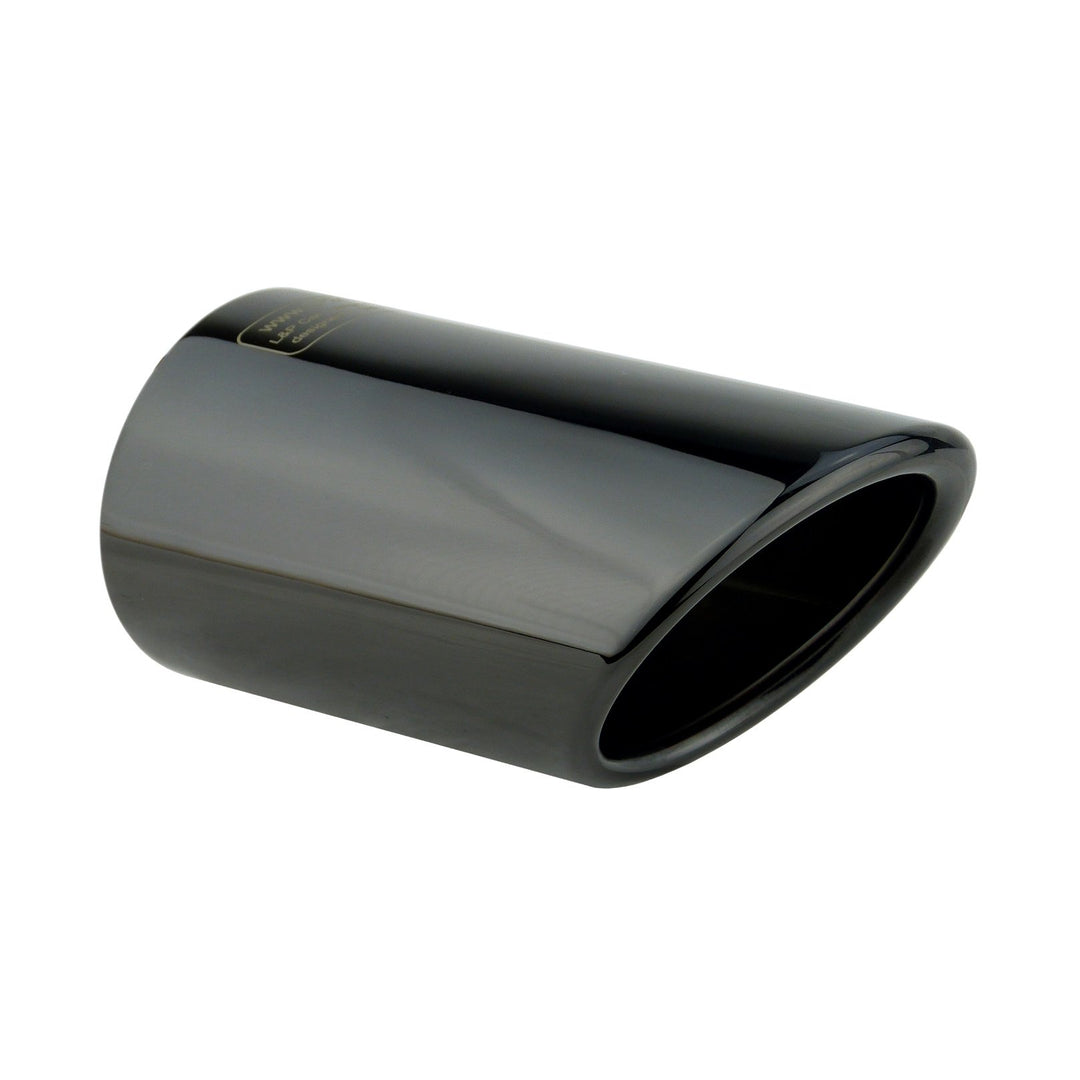 L&amp;P A297 2 Auspuffblenden Auspuffblende Schwarz Chrom Edelstahl poliert kompatibel mit A4 B8 A5 8T P