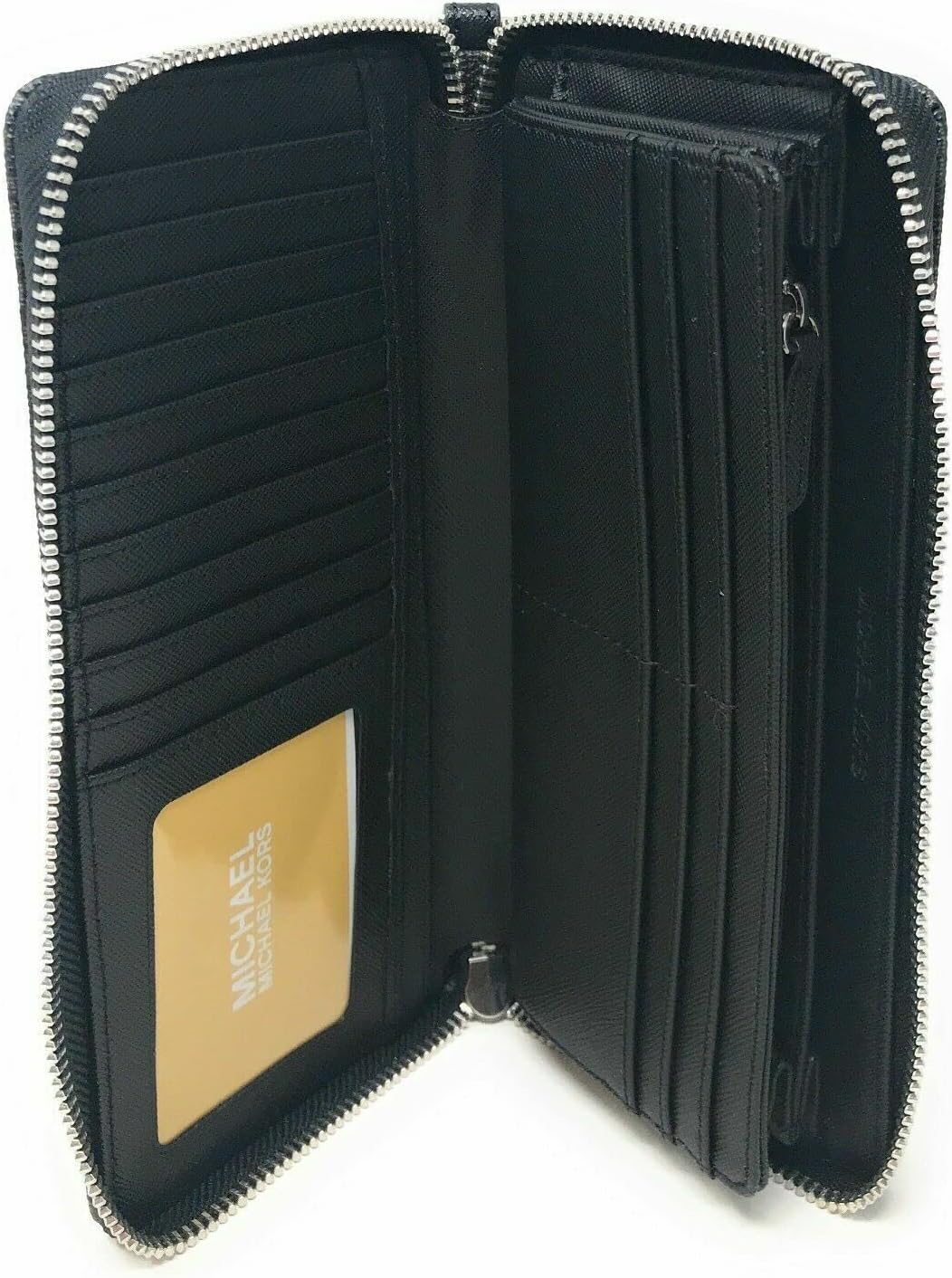 Michael Kors Damen Jet Set Travel Continental Reisezubehör – Kartenhüllen, L Schwarz