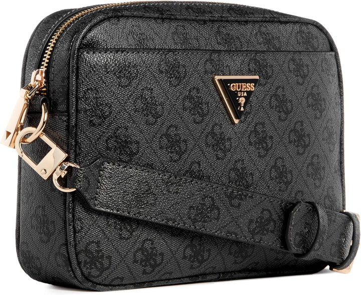 GUESS Damen Meridian Umhängetasche, Kameratasche Einheitsgrösse Kohle-logo, Einheitsgrösse Kohle-log