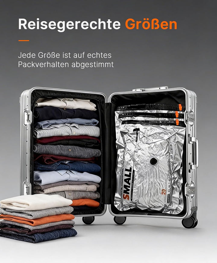 10 Stück Vakuumbeutel für Kleidung mit wiederaufladbarer elektrischer USB-Pumpe, 5× 40×54 cm und 5×