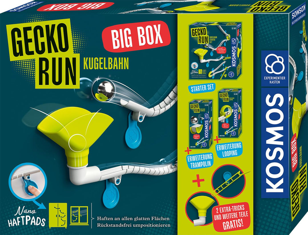 KOSMOS 621209 Gecko Run - Big Pack, Big Box, Vorteilspack, Erweiterbare Kugelbahn für Kinder, Vertik