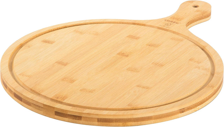 cozze®Pizzaschneidbrett m/Griff Ø350x20 mm.