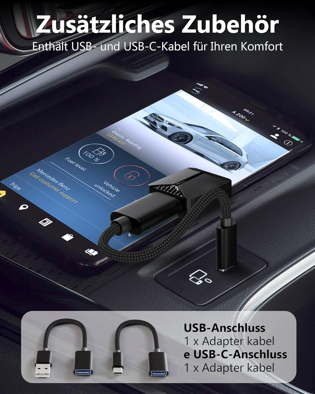 2025 Carplay Wireless Adapter-Android Auto Wireless Adapter 2-in-1 Superschnelle Upgrade von Wired a