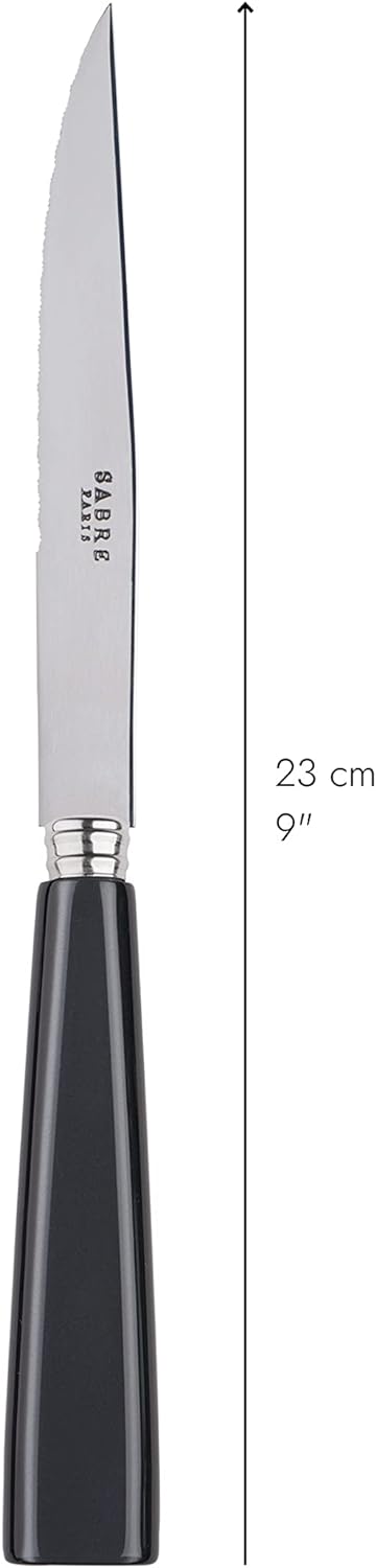 SABRE PARIS - 6er Set Steakmesser Mit Wellenschliff - Icon - Fleischmesser - Edelstahl & Acryl - Spü