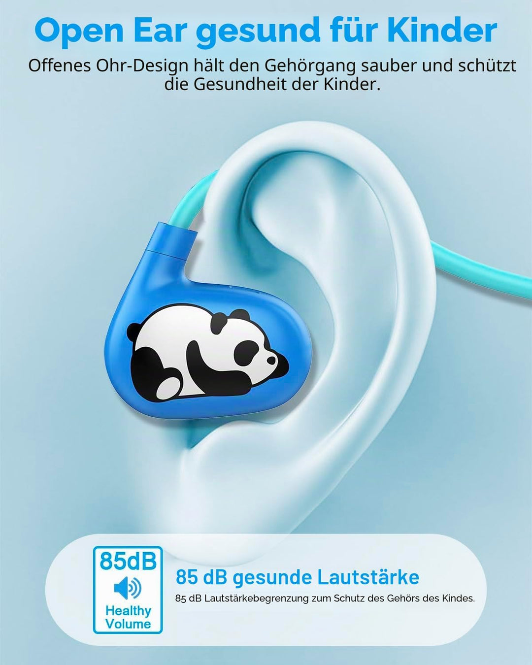 BANIGIPA Kinder-Kopfhörer, offene Kopfhörer, drahtloses Bluetooth 5.4 Headset mit Mikrofon für die S