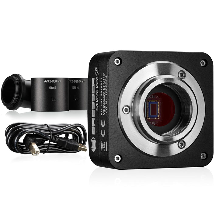 Bresser MikroCam SF UHD Mikroskopkamera 3840x2160 Pixel 1/2,5'' Sensor C-Mount Fokus-Stacking Messfu
