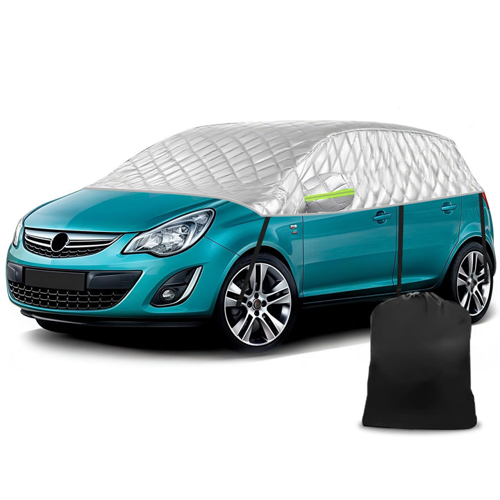 Halbgarage für Opel Corsa 2006-2025, Halbe Autoabdeckung Winter Sommer, Abdeckplane Auto Schutz vor
