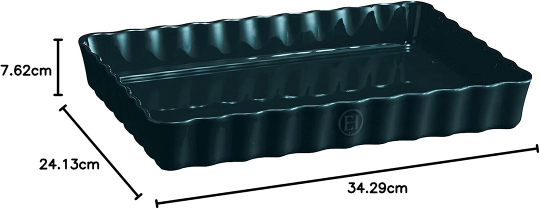 Emile Henry Belle-Ile EH736038 Kuchenform, rechteckig, Keramik, 33,5 x 24 x 5 cm, Belle-ile