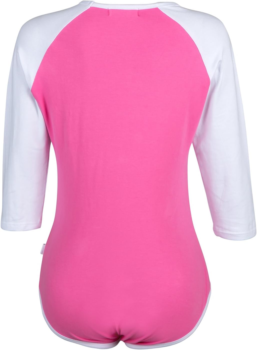 LittleForBig Baumwolle Strampler Onesie Pyjamas Bodysuit -Baseball Raglan Ärmel Rosa L, Rosa L