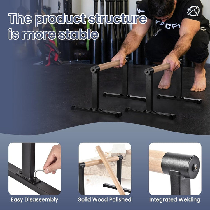 Parallettes, Parallettes Calisthenics, Holz Rutschfeste Liegestützgriffe, Calisthenics Griffe Für Ha