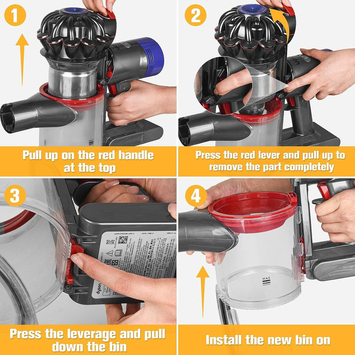 V8 Staubbehälter für Dyson V8 V7 Behälter Ersatzteile V8 Staubeimer SV10 SV11 Mülleimer Zubehör Stau