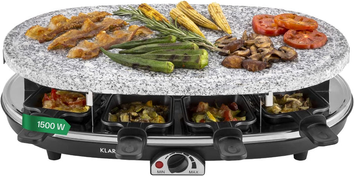 Klarstein Steaklette All-U-Can-Grill Raclette - 1500 Watt Raclette Grill, Raclette 8 Personen inkl.