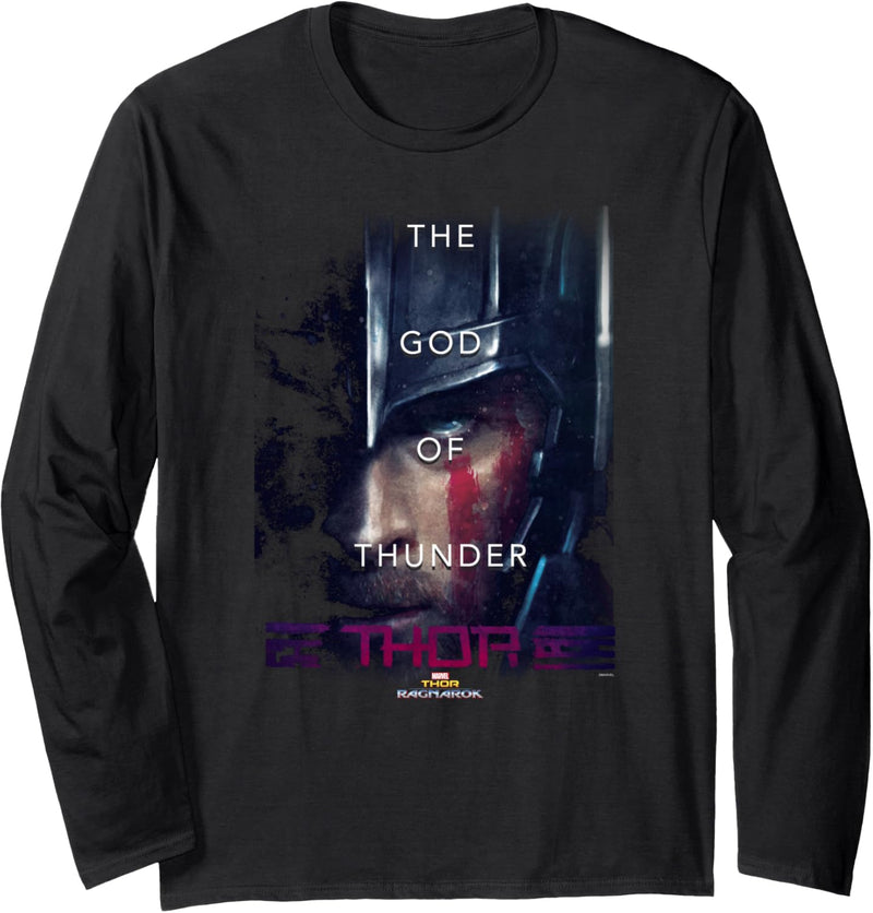 Marvel Thor: Ragnarok Thor God Of Thunder Poster Langarmshirt