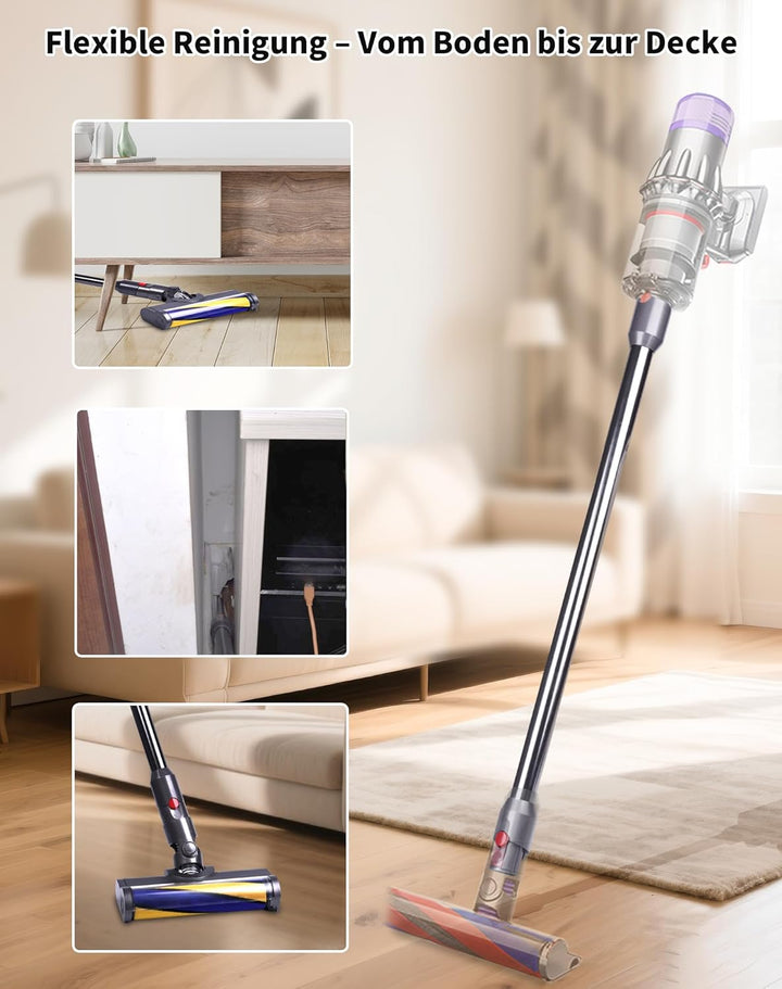 Verlängerungsrohr für Dyson V12 Detect Slim / V10 Digital Slim Stabstaubsauger, 74 cm Aluminium Tele