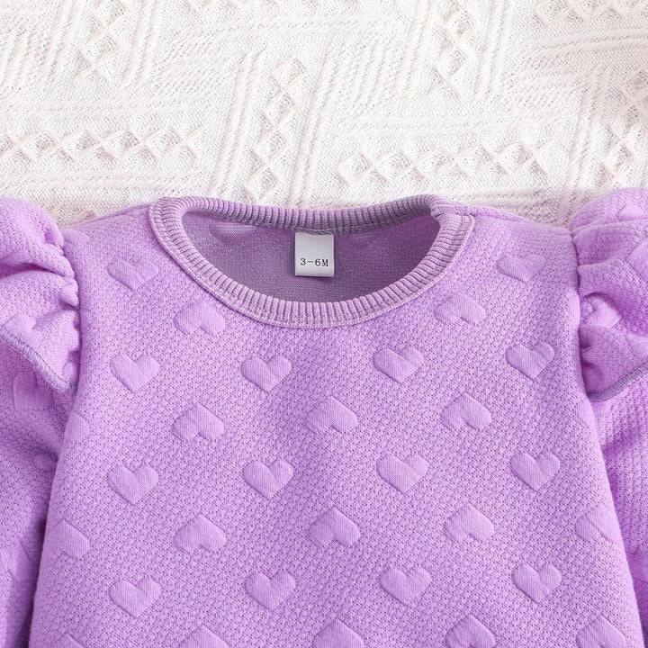 Yaopelky Kleinkind Baby Mädchen Outfits Langarm Sweatshirt Top Hose mit Fliege Kleinkind Herbst Wint