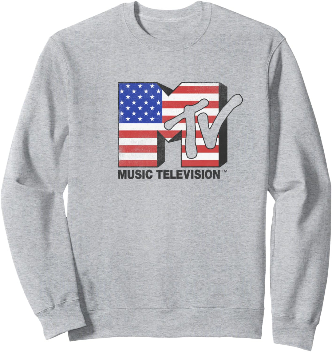 MTV American Flag Bold Logo Sweatshirt