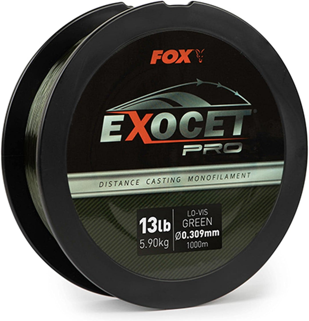 Fox New Exocet Pro Monofilament Carp Fishing Line 1000m 13lb, 13lb
