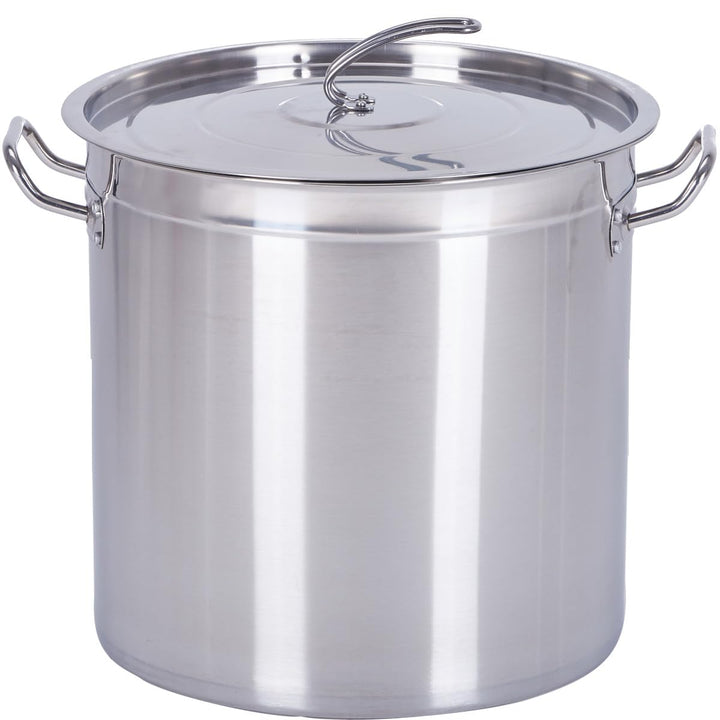 Euro Tische Gastronomie Kochtopf gross Suppentopf - Ø 35 x 35 cm Edelstahl Kochtöpfe 35l - ideal gee