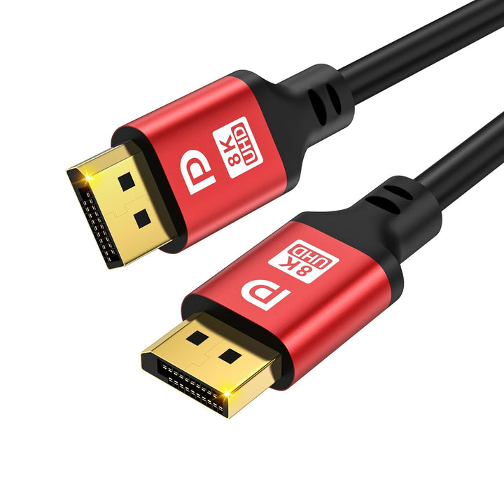 jojobnj 16K 10K 2.1 Displayport Cable, DP Cable 7 m (8K @ 60Hz, 4K @ 144Hz, 2K @ 240Hz,40Gbit) for L
