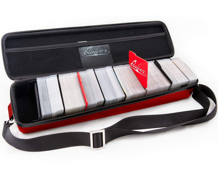 Quiver Time Red Quiver Card Carrying Case - Spielkartenetui Halter für Sammelkarten, MTG Karten Aufb