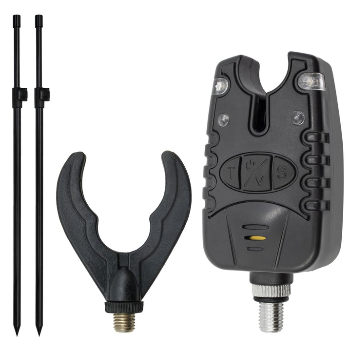 Angel Domäne Banksticks + Bissanzeiger Set Rutenablage, 1 Rute, 50-80cm | Komplettes Ruten-Auflage-S