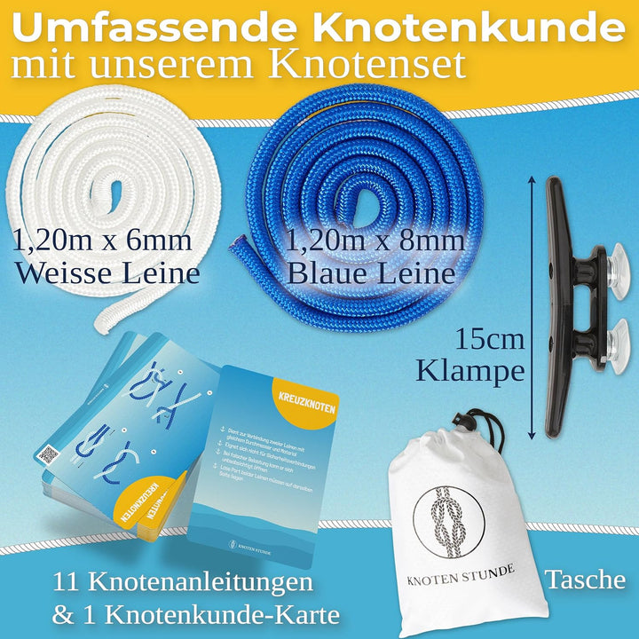 Kapitänsset - Navigationsbesteck und Knoten Übungsset - Ideal ausgestattet für den SBF - Super Gesch