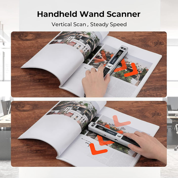 [Handscanner] Auflösung s/w und Farbe MUNBYN Dokumentenscanner/Scanner Mobil / 900DPI Wireless Tragb