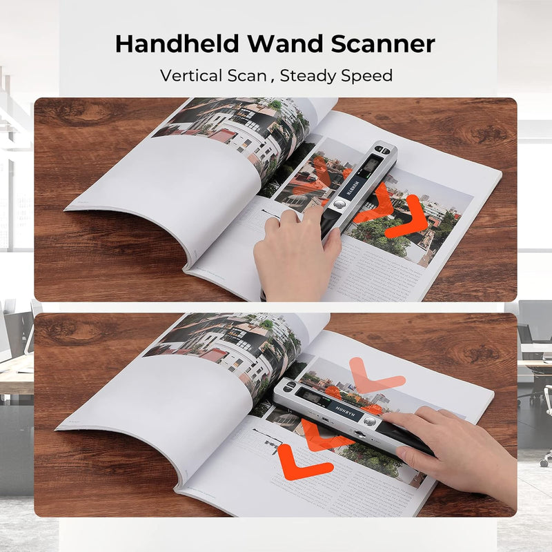 [Handscanner] Auflösung s/w und Farbe MUNBYN Dokumentenscanner/Scanner Mobil / 900DPI Wireless Tragb