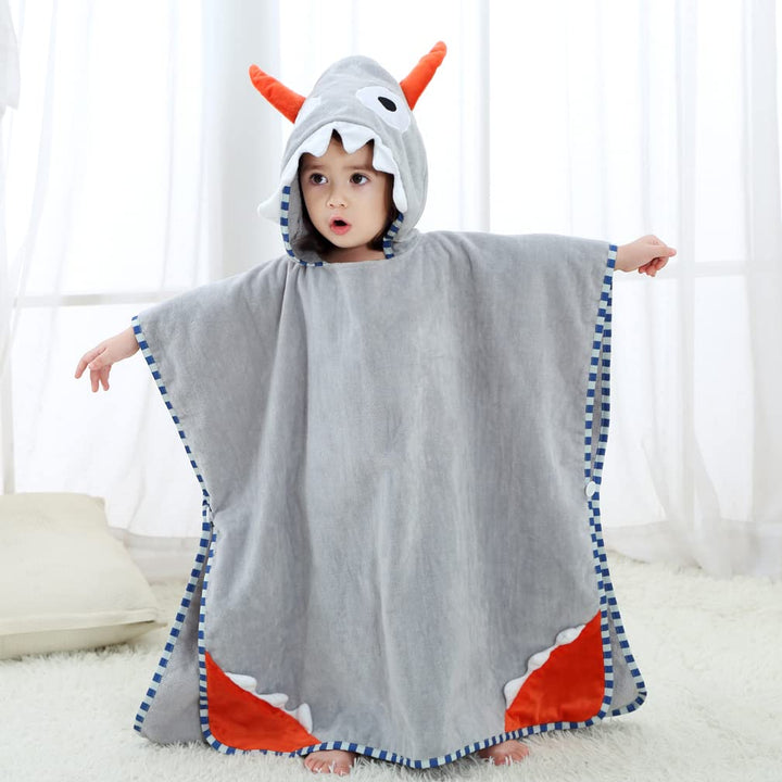COOKY.D Baby Poncho Badetuch mit Kapuze, 100% Baumwolle, für Jungen und Mädchen, 70 x 70 cm, 0-6 Jah
