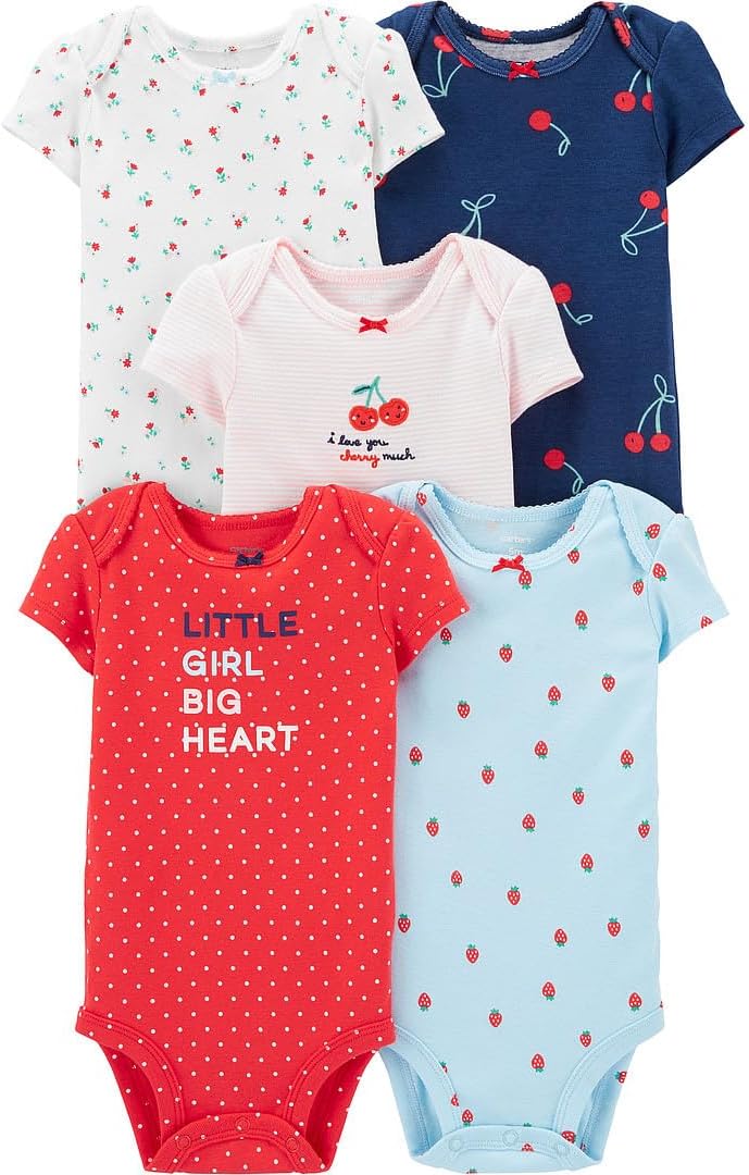 4er-Pack Bodys langarm Dinos 6 Monate kleines Mädchen grosses Herz, 6 Monate kleines Mädchen grosses