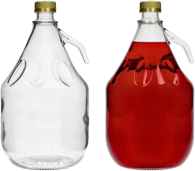 3 l (3000 ml) Demijohn mit Schraubverschluss – Luftschleuse, Bung Gärflasche Cider Carboy 1 Gallone,