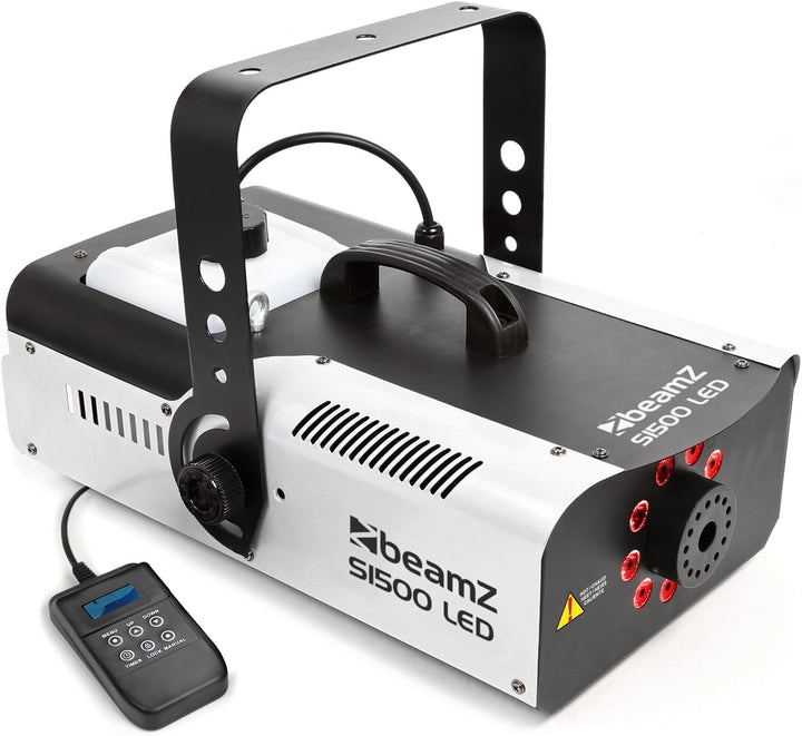 BeamZ S1500LED Nebelmaschine mit Lichteffekt, 1500 Watt, RGBW LEDs, Fogger, Rauchmaschine mit LED, F