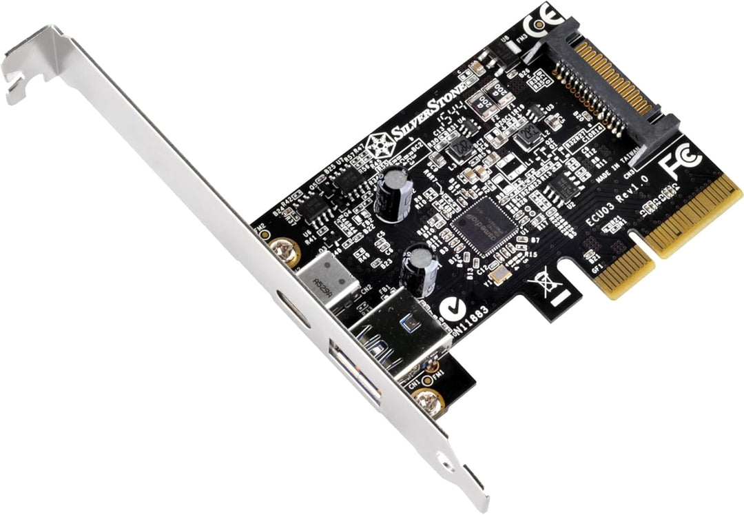 SilverStone SST-ECU03 - SST-ECU03 - PCI-E Erweiterungskarte 1x USB 3.1 Typ C, 1x USB 3.1 Typ A, 10Gb