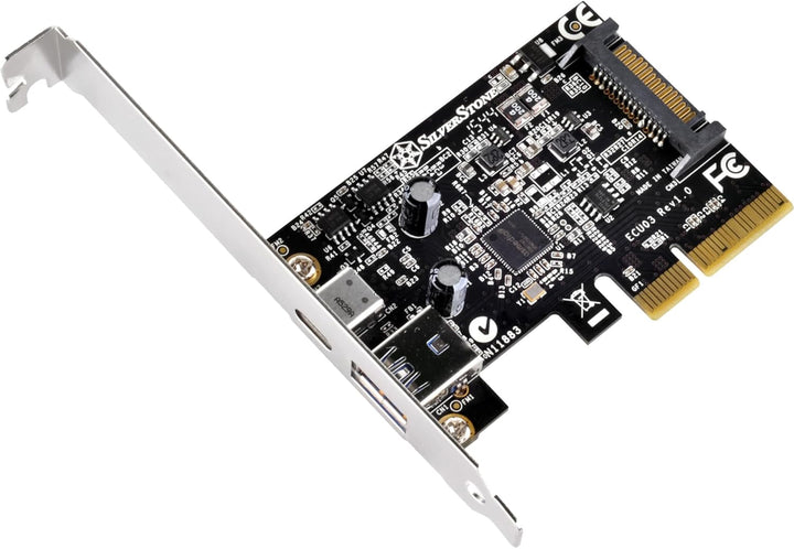 SilverStone SST-ECU03 - SST-ECU03 - PCI-E Erweiterungskarte 1x USB 3.1 Typ C, 1x USB 3.1 Typ A, 10Gb