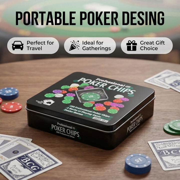 MAGIC SELECT Poker Set Spiel. Texas Holdem Poker Set Tragbar. Poker Komplett 100 Poker Chips, 2 Kart