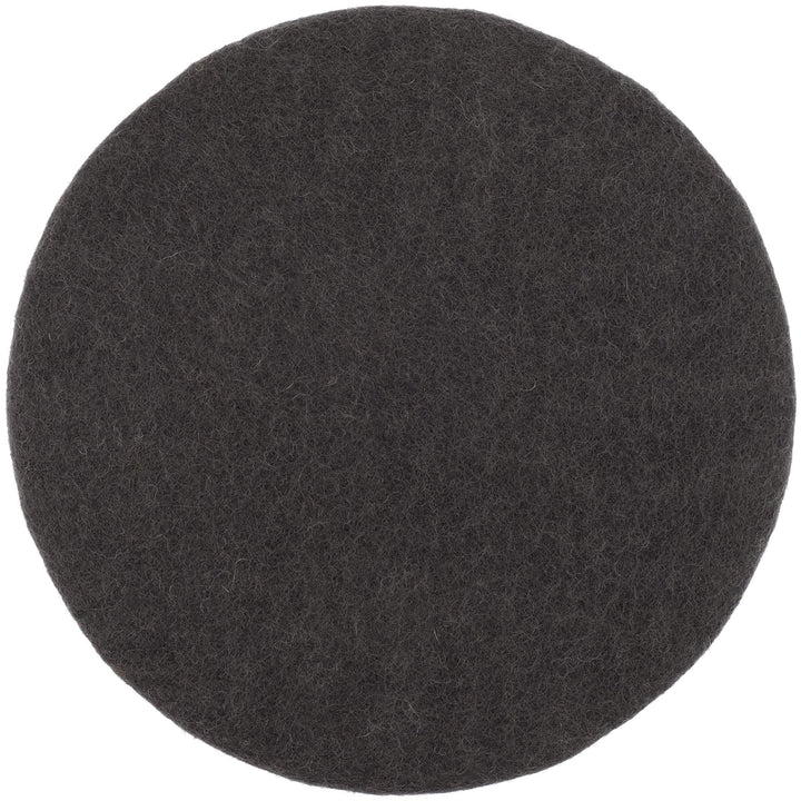 myfelt Flache Filz Sitzauflage, Filz Stuhlauflage - Kuno - rund, Ø 36 cm, Anthrazit, Anthrazit