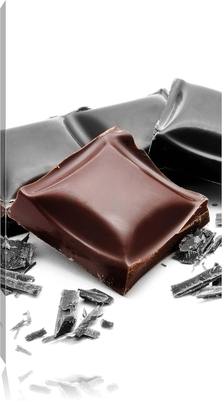 Pixxprint leckere Tafel Schokolade als Leinwandbild/Grösse: 100x70 cm/Wandbild/Kunstdruck/fertig bes