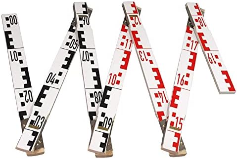 Nivellierzollstock 2 m (Geometer-Massstab), Transportlänge 37,5 cm – E-Teilung/mm-Teilung