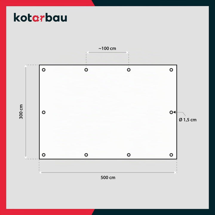 KOTARBAU® Gewebeplane 3x5 m Tarnfarbe 80g/m2 Abdeckplane Verstärkten Ösen Schutzplane Wasserdicht Ba