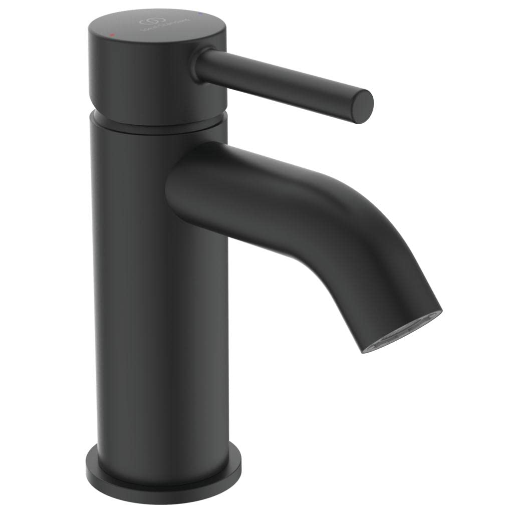 Ideal Standard BC193XG Ceraline Waschtischarmatur H75 mit Zugstangen-Ablaufgarnitur, Ausladung 10 cm