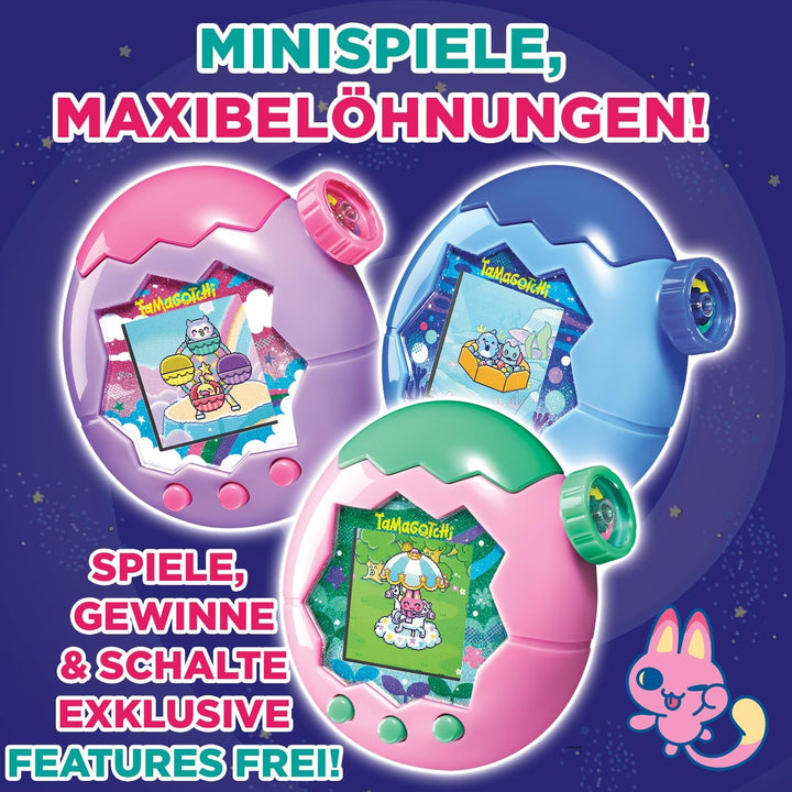 Bandai - Tamagotchi Paradise Himmel - Virtuelles Haustier zum Aufziehen - Tamagotchi mit Zoom-Drehra