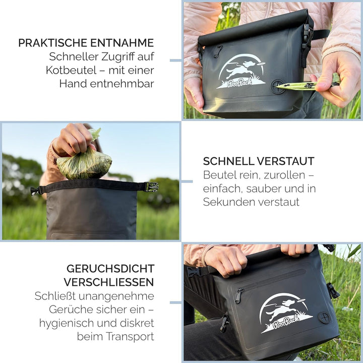 Taleas Leckerlitasche für Hunde – Wasserfeste Gassi Tasche mit geruchsdichtem Kotbeutel-Fach – Hunde